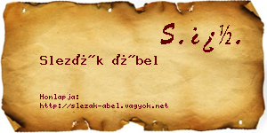Slezák Ábel névjegykártya